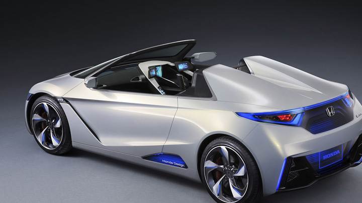 Honda EV-STER Concept Side Pose In Silver